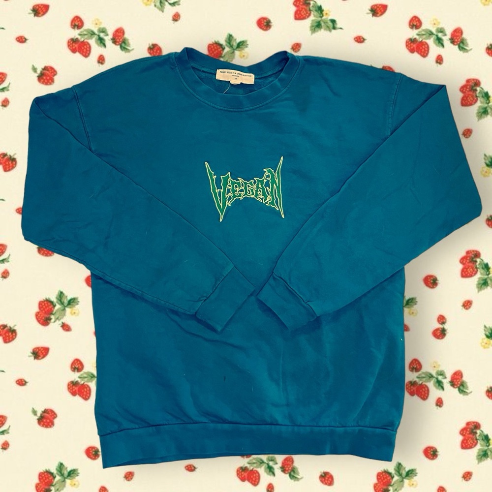 Urban Outfitters Teal Vegan Sweatshirt